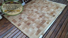 Pedido Tapete bege Couro De Boi 250x460