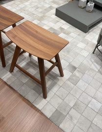 Tapete branco Couro De Boi 28x30