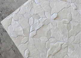 Tapete em Couro  boi  026 branco 