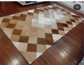 Tapete Couro De Boi malhado P